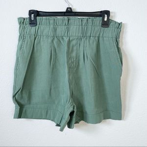 Mauby Paperbag Waist Green Shorts Sz Medium